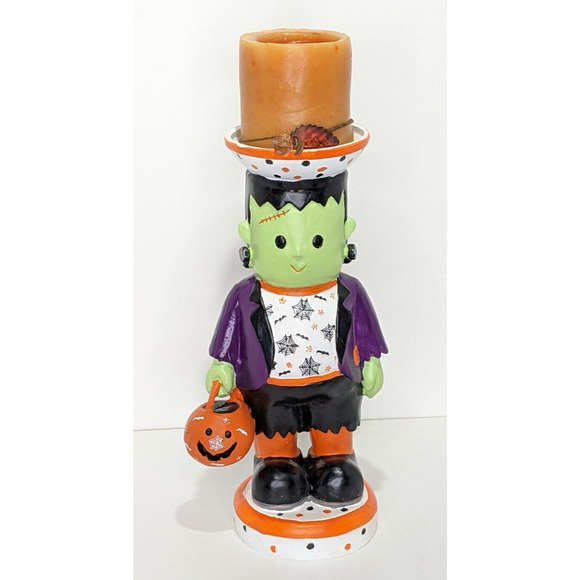 Temp-tations Boofetti Frankie Frankenstein Candle Holder 11.5" Resin HTF - Picture 2 of 9